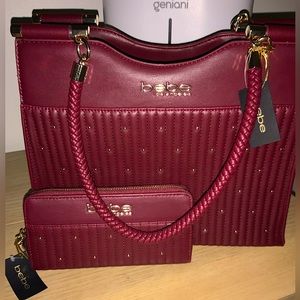 💥💵⬇️💥NWT💋Bebe Aliah Studded Shopper+Wallet